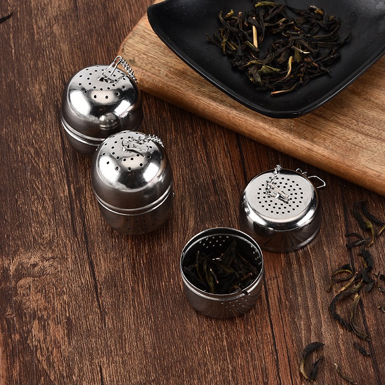 304 Stainless steel cylindrical tea infuser with hanging chain for loose leaf tea 304 Stainless steel cylindrical tea infuser with hanging chain for loose leaf tea