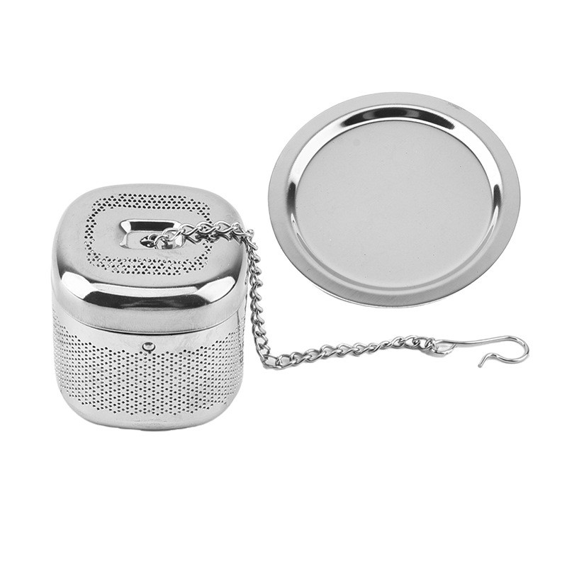 Wholesale 304 Stainless Steel Cube Tea Infuser with Chain 1749