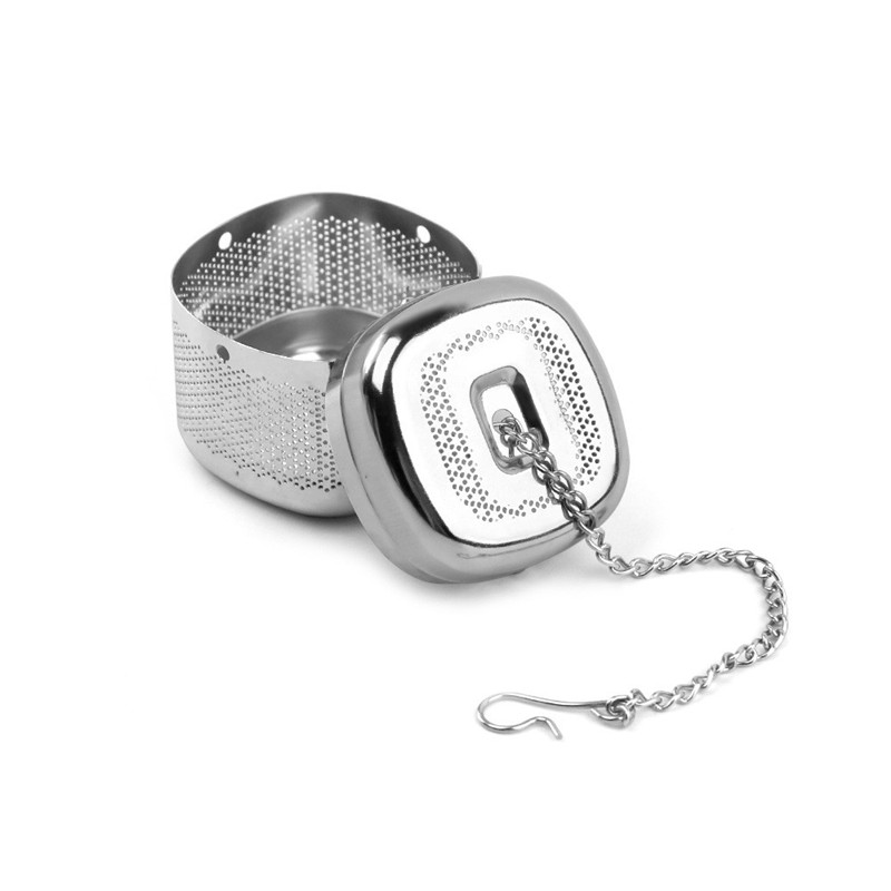 Wholesale 304 Stainless Steel Cube Tea Infuser with Chain 1749