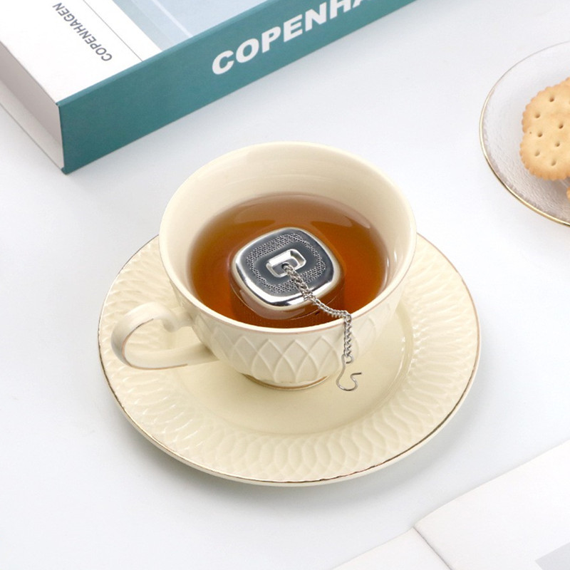 Wholesale 304 Stainless Steel Cube Tea Infuser with Chain 1749