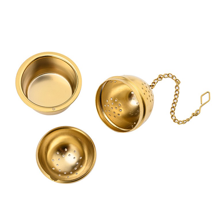 Premium Quality PVD Gold Tea Infuser Egg Ball Set 1721