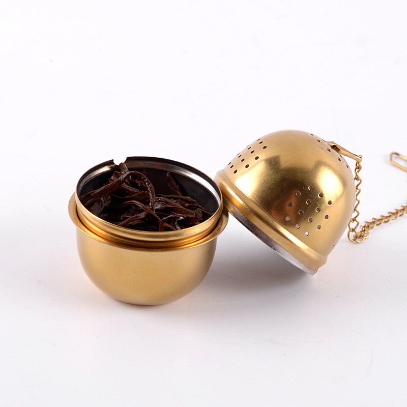 Premium Quality PVD Gold Tea Infuser Egg Ball Set 1721