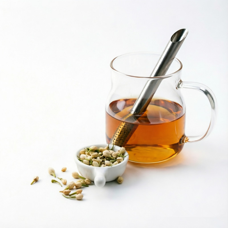 304 Stainless Steel Reusable Slant Cut Tea Infuser Wand 304 Stainless Steel Reusable Slant Cut Tea Infuser Wand