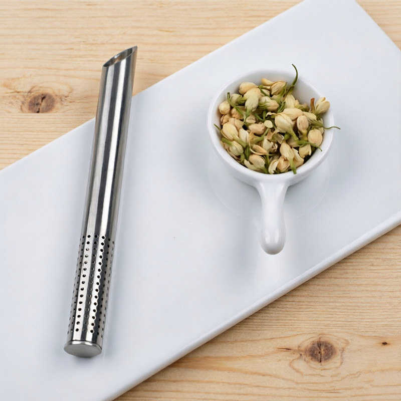 304 Stainless Steel Reusable Slant Cut Tea Infuser Wand 304 Stainless Steel Reusable Slant Cut Tea Infuser Wand
