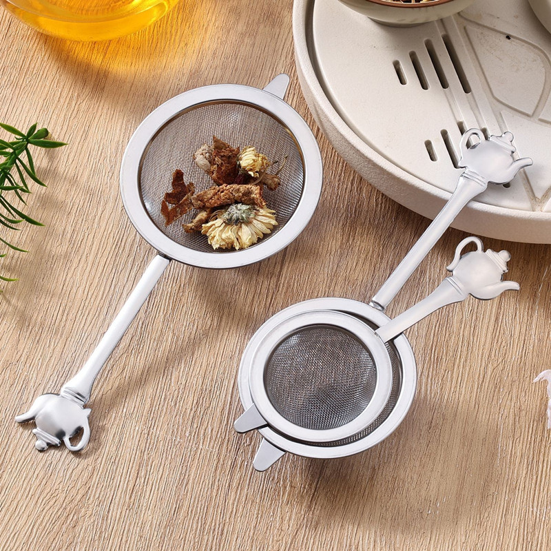 Stainless Steel Fine Mesh Tea Sieve Filter with Teapot Handle Stainless Steel Fine Mesh Tea Sieve Filter with Teapot Handle
