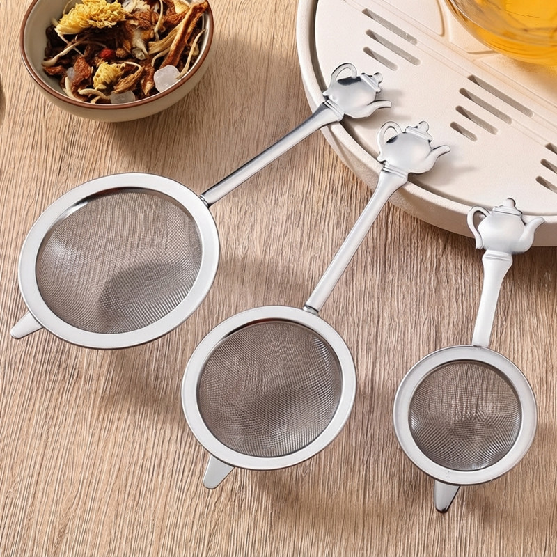 Stainless Steel Fine Mesh Tea Sieve Filter with Teapot Handle Stainless Steel Fine Mesh Tea Sieve Filter with Teapot Handle