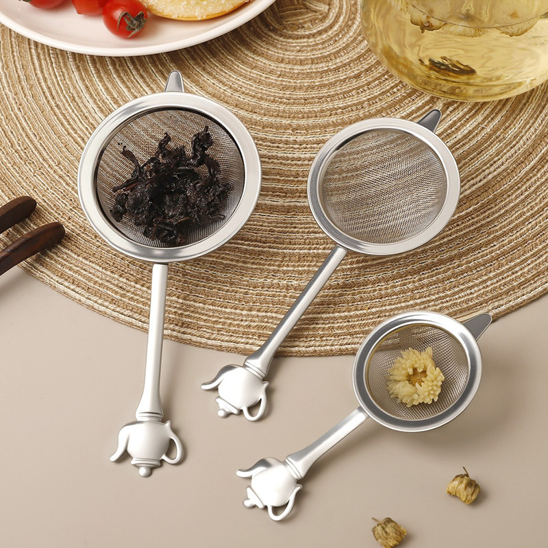 Durable Stainless Steel Fine Mesh Tea Sieve Filter L2407