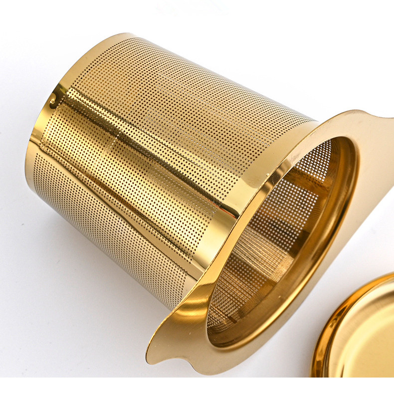 Gold tea infuser with long and short handles 304 stainless steel wholesale Gold tea infuser with long and short handles 304 stainless steel wholesale
