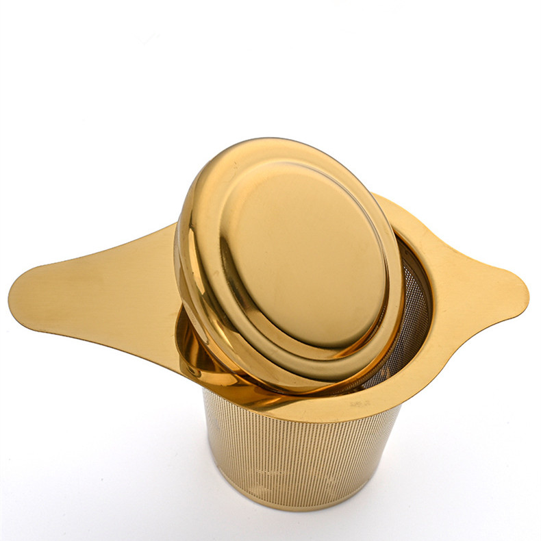 Gold tea infuser with long and short handles 304 stainless steel wholesale Gold tea infuser with long and short handles 304 stainless steel wholesale