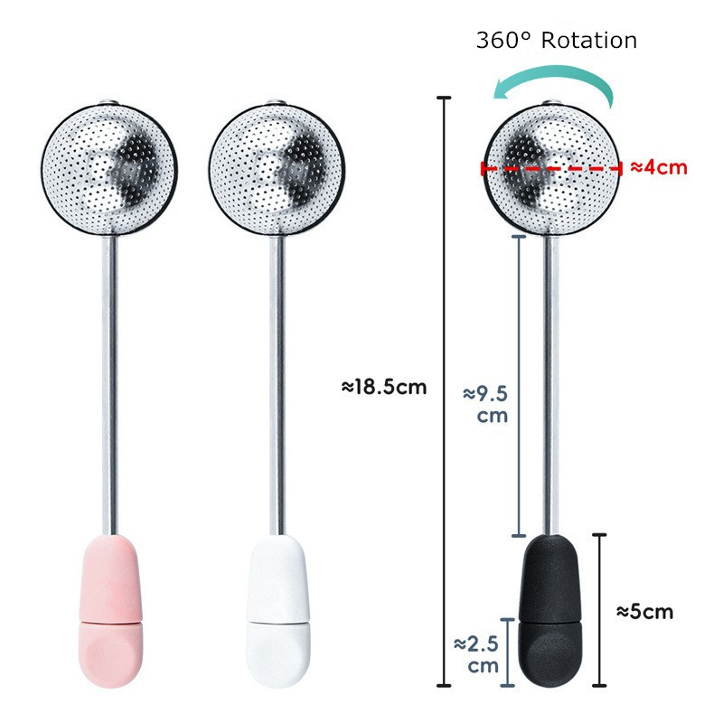 Tea Infuser Tea Ball Tea Fliter Stainless Steel with Rotating Handle L2317