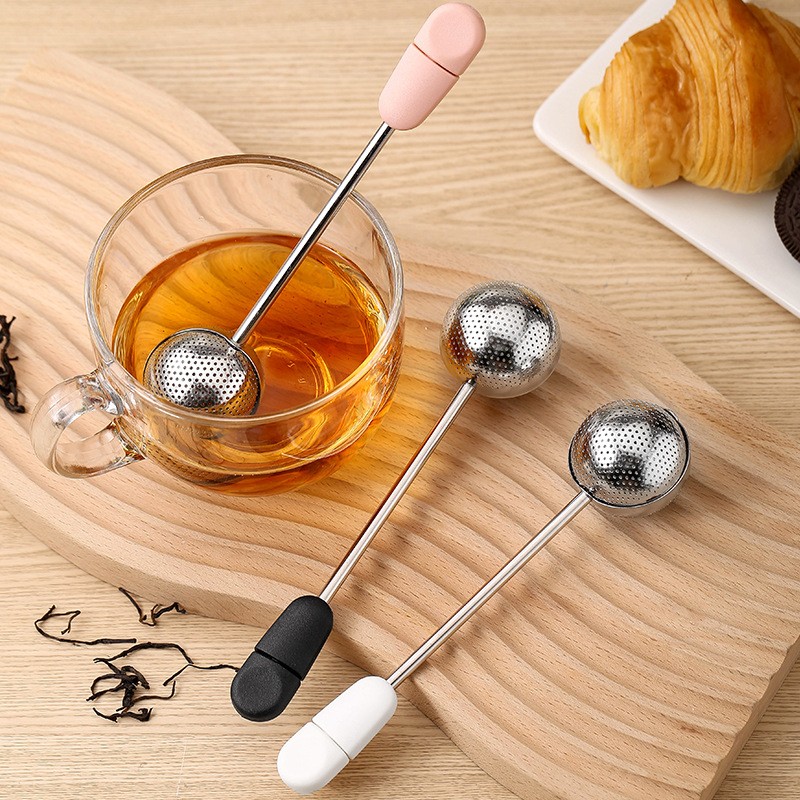 Tea Infuser Tea Ball Tea Fliter Stainless Steel with Rotating Handle L2317