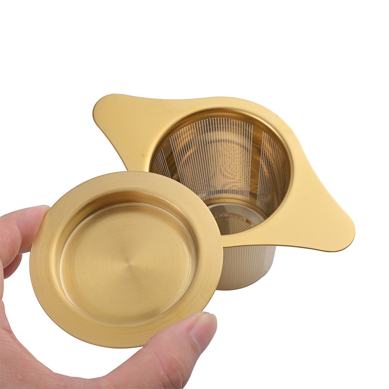 Wholesale Loose Leaf Tea Strainer with Lid for Mug SH0205G