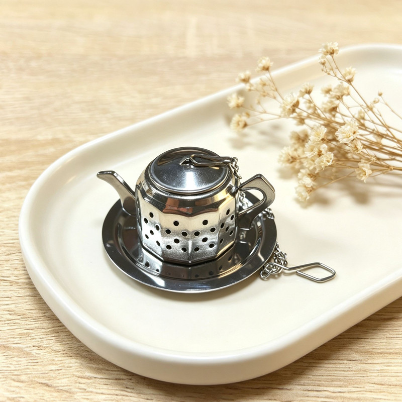 Gold Teapot Tea Infuser Wholesale | Stainless Steel Herbal Tea Strainer 1701