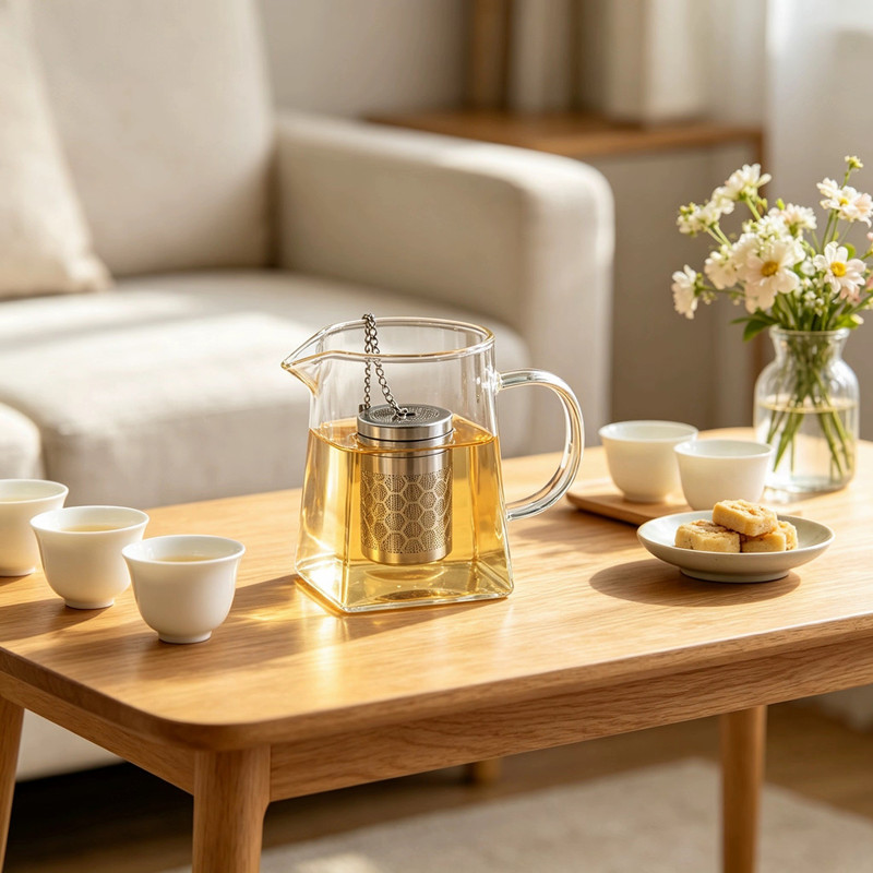304 Stainless Steel Honeycomb Tea Infuser with Hanging Chain 1760